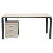 Стол NT 140x70 белое дерево/серый