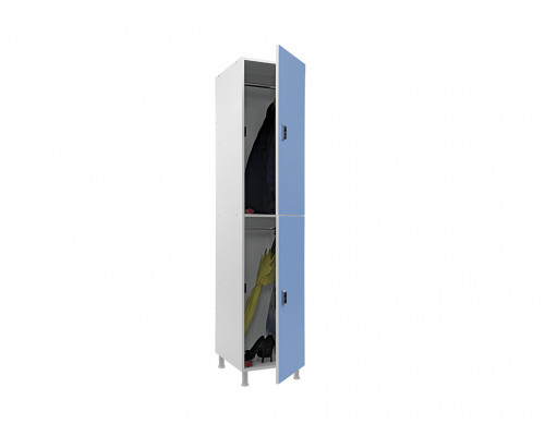 Шкаф для раздевалок WL 12-40 EL голубой/белый