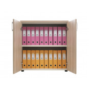 Шкаф NW 0880 закрытый вяз натуральный / бежевый